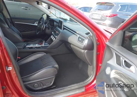 2019 Genesis G70 2.0T Advanced z USA, uszkodzony, nr VIN KMTG44LA6KU034262